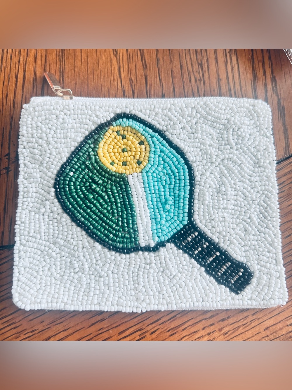 BEADED Coin Purse PICKLEBALL
